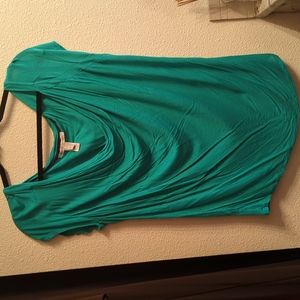 Green slouch cap sleeve tee Size XL